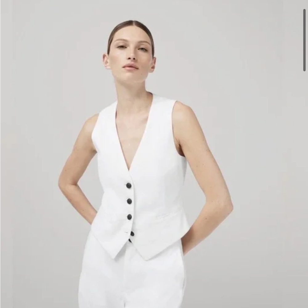 Rag & Bone White Buttoned Blouse